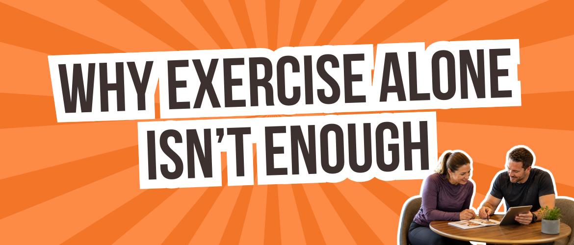 the image links to an article on why you can’t out-exercise a bad diet